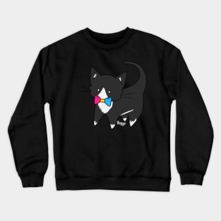 Pansexual Pride Tuxedo Kitty Crewneck Sweatshirt